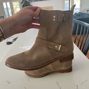 Anthropologie suede booties